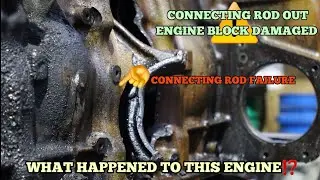 DD15 ENGINE WITH A CONNECTING ROD OUT OF THE ENGINE BLOCK CAUSED BY ENGINE OVER SPEED FREIGHTLINER