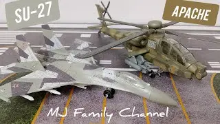 Xuja Puzzle Model SU-27 Flanker & Apache Longbow Helicopter Unboxing & Build Review
