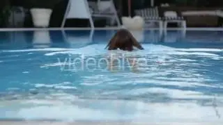 Woman Going InOut The Swimming Pool  - After Effects template from Videohive