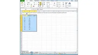 How to Apply LCM Function in Excel