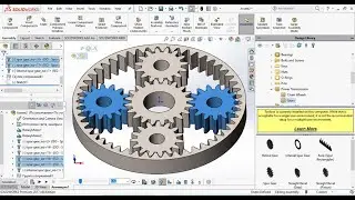 SolidWorks Tutorial | Gear Drive design | SolidWorks Motion Analysis