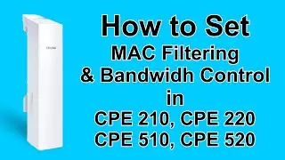 How to Set Mac Filtering & Bandwidh Control in Tp Link CPE210, 220, 510, 520 Routers in Urdu/Hindi