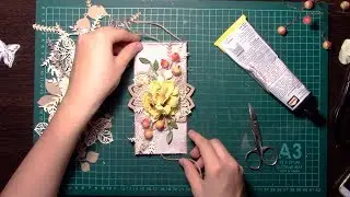 Цветочный конверт для денег. МК. Скрапбукинг