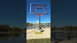 The world's LARGEST basketball hoop and it's impossible to make a shot on your first try 😳 