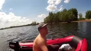 Покатушки Ривьера 3200ск под мотором Hangkai 9.8 и Муссон 3000 под мотором Hangkai 6. часть 2