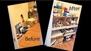 Craft closet organization with boxes | Easy DIY with tomato boxes