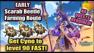 Farm tons of Scarab Beetles NO QUESTS REQUIRED! EZ route for Maxing Cyno - Sumeru Genshin Impact 3.1