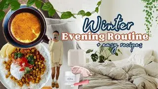WINTER EVENING ROUTINE 🌙 Easy Dinner Recipe + a *detailed* Skincare Routine for Acne