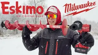 Eskimo Pistol Bit + Milwaukee Fuel M18 Drill - My Favorite Ice Fishing Auger Setup!