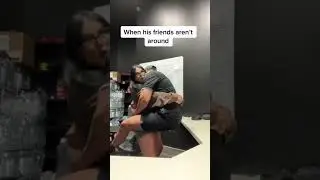 Girl lift and carry boyfriend, when his friends aren't around #liftcarry #youtubeshorts