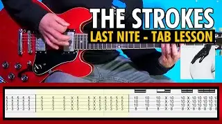 THE STROKES - LAST NITE TAB Lesson | Tutorial