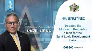 Hon. Bradley Felix, Debates the Motion to Guarantee a loan for the SLDB