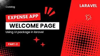 Expense app in laravel making of  welcome page  