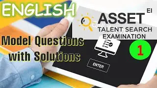 Ei ASSET Talent Search examination | Model questions with solutions | Grade 8 English | Episode 1
