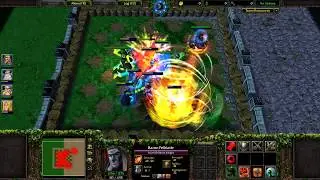 Warcraft III: 4 Human Heroes vs 4 Undead Heroes