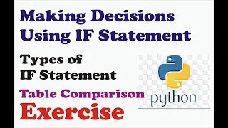 What is if Statement in python | Types of if Statement | Table Comparison