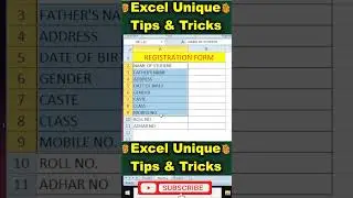 🔥🔥excel unique tips & tricks #krishnaittips#shortsvideo #shortsviral #shorts #excelshorts