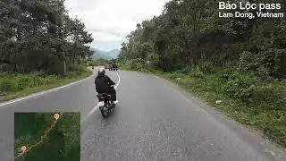 Riding on Bao Loc pass Lam Dong Vietnam