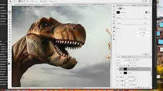Dinosaur composite image with brothers