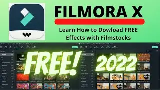 Filmora X 2022 How to download free effects on Filmstocks 