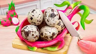 New Way To Cook Egg 🍳 Miniature Dragon Fruit Omelette Cooking Recipe by Mini Yummy