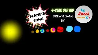 A 4-Year-Old Kid Drew and Sang the Planets Song | Javi Teacher Kid