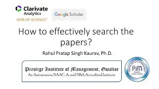 How to effectively search the papers?