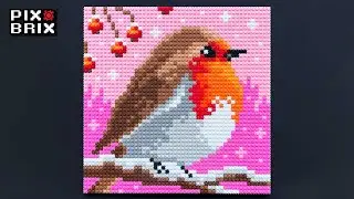 Robin Bird Pixel Art 2D - Pix Brix Instructions