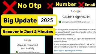 how to recover gmail account without phone number and recovery email