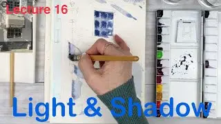 LECTURE 16- FLOWERS AND AWNING(Part 1)-LIGHT AND SAHDOW-HOW TO CONTROL WATER ON THE PAPER