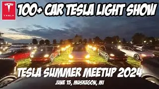 Tesla Summer Meeting Light Show | Muskegon, MI 2024