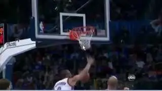 Russell Westbrook dunks on Bulls 7 footer Omer Asik Bull