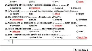 Form 11 English Revision Unit 11