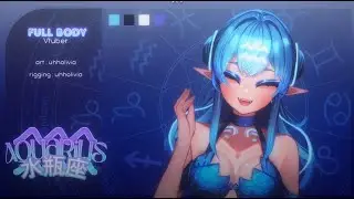 [ Live2D Model Showcase ] Aquarius the Zodiac Vtuber (FOR SALE)