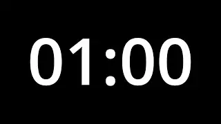1 MINUTE TIMER - No Sound - Full HD 1080p - COUNTDOWN - 60 SECOND