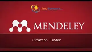 Tutorial Mendeley Bagian 16 - Citation Finder