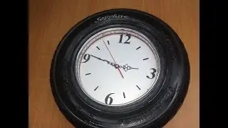 how to make a clock led at home with old motorcycle tires - DIY clock