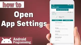 how to open app settings page in android