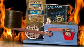 Mannol Ceramo Ester 9829 + Ravenol RUP 5W40 Oil additives test 100°C Piotr Tester