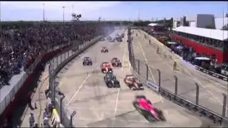 Franchitti breaks spine, fans hurt in horror crash