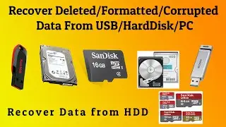 Recover Deleted/Formatted/Corrupted Data From USB/HardDisk/PC/Memory card | Data recovery software