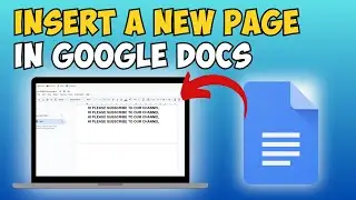 How to Insert a New Page in Google Docs