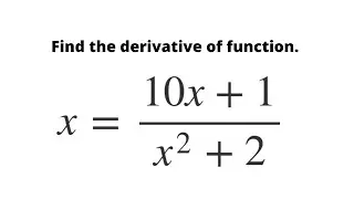 Calculus I: finding derivative using by the quotient rule 1