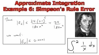 Approximate Integration: Example 6: Simpson's Rule Error