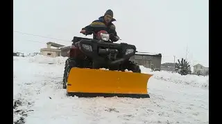 Лопата снегоуборочная на квадроцикле / Snow shovel on ATV