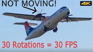 When The Spins per Second on an Aircraft Propeller match The FPS on Your Camera - Turboprops in 4K