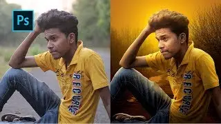 Photoshop Color Effects - Orange Tone Photo Manipulation