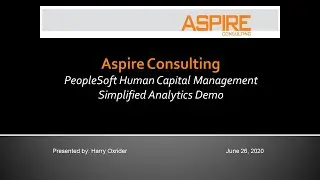 PeopleSoft HR Analytics Demo