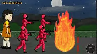 squid game VS pyramid head and Fred. drawing cartoons 2