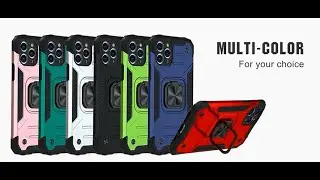 Magnetic Metal Ring Holder Phone Case | Back Cover for Infinix Zero 8 8i Hot 9 10 Play Note 7 Lite.